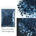 Paillettes hexagonales épaisses 50g pour résine – Couleur B0716