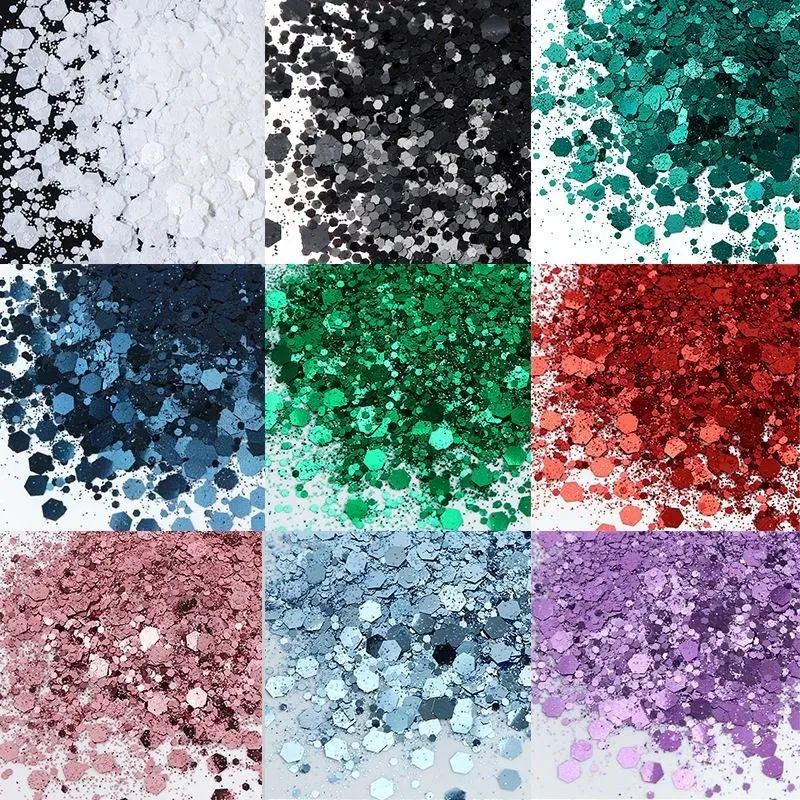 Paillettes hexagonales épaisses 50g pour résine