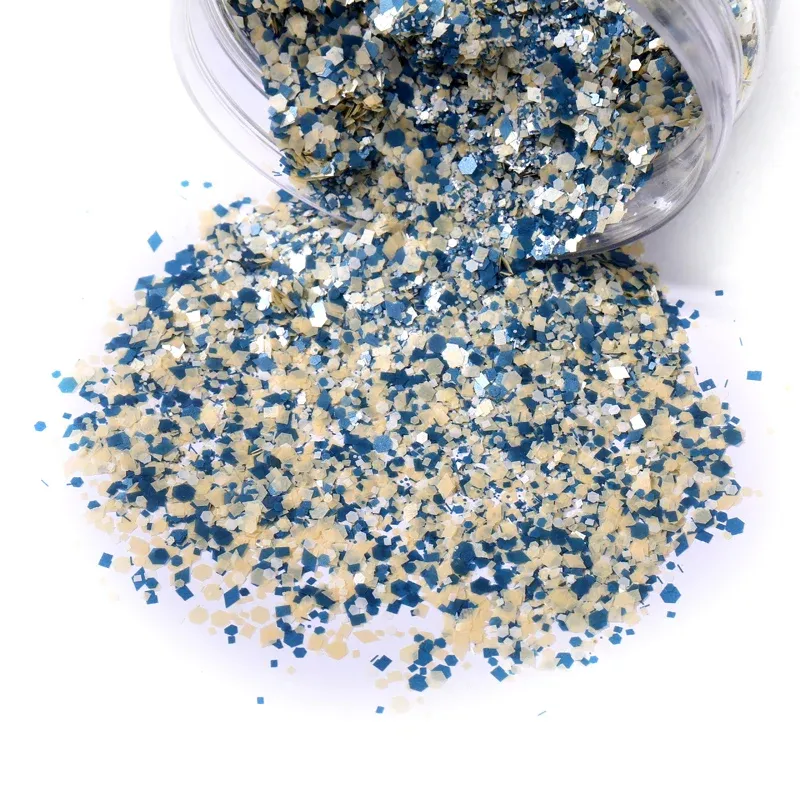 Paillettes hexagonales holographiques pour résine