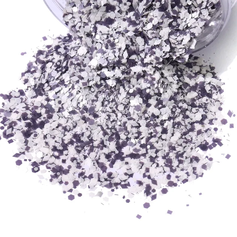 Paillettes hexagonales holographiques pour résine
