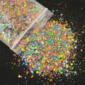 Paillettes hexagonales mixtes 50g pour résine – Couleur Bleu (10)