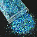Paillettes hexagonales mixtes 50g pour résine – Couleur couleur violette (5)