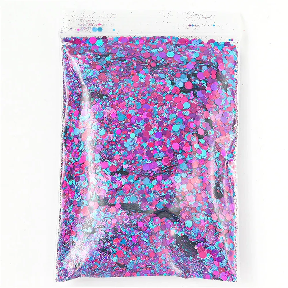 Paillettes hexagonales mixtes 50g pour résine