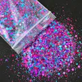 Paillettes hexagonales mixtes 50g pour résine – Couleur Gris foncé (7)