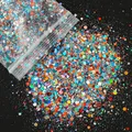 Paillettes hexagonales mixtes 50g pour résine – Couleur noir (11)