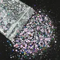 Paillettes hexagonales mixtes 50g pour résine – Couleur vert (12)