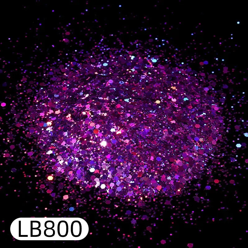 Paillettes holographiques hexagonales 50g pour résine