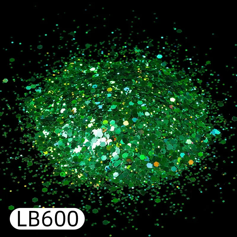 Paillettes holographiques hexagonales 50g pour résine