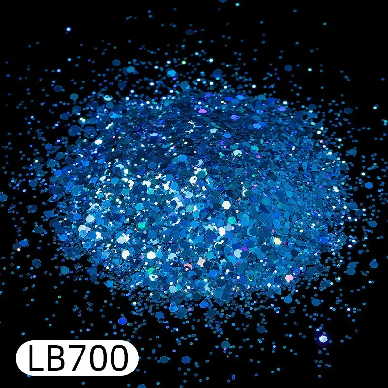 Paillettes holographiques hexagonales 50g pour résine