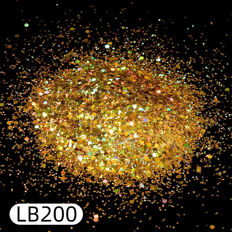 Paillettes holographiques hexagonales 50g pour résine