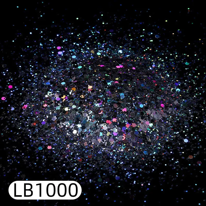 Paillettes holographiques hexagonales 50g pour résine
