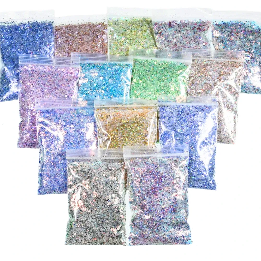 Paillettes laser 50 g hexagone pour remplissage résine et bijoux