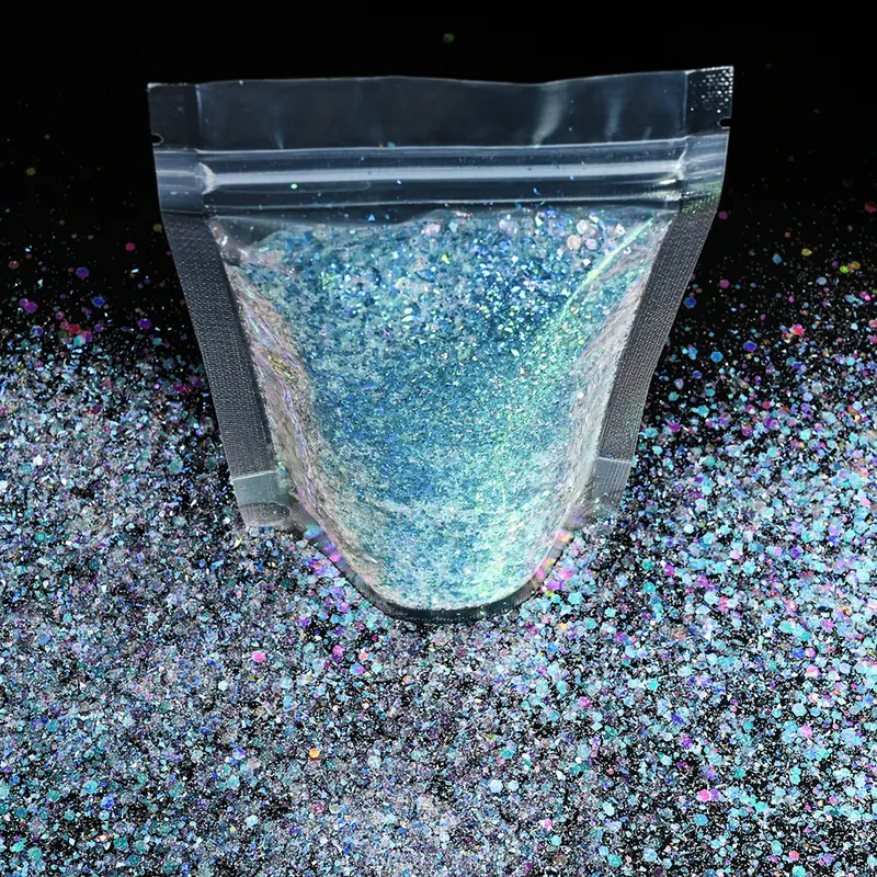 Paillettes laser 50 g hexagone pour remplissage résine et bijoux
