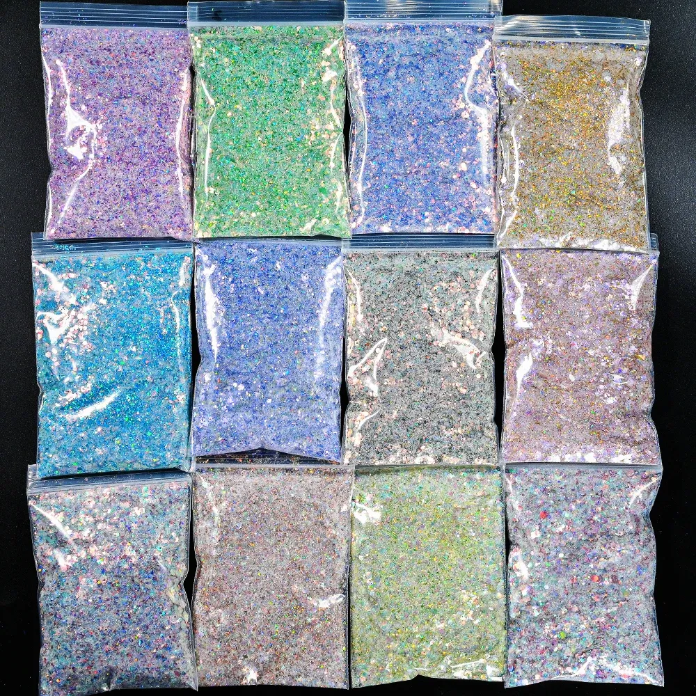 Paillettes laser 50 g hexagone pour remplissage résine et bijoux