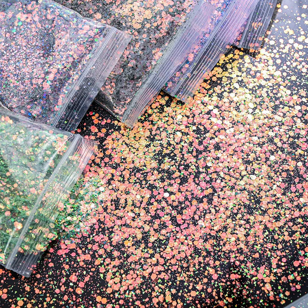 Paillettes laser 50 g hexagone pour remplissage résine et bijoux