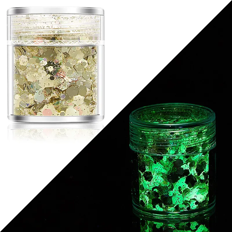 Paillettes lumineuses 24 couleurs pour résine et nail art