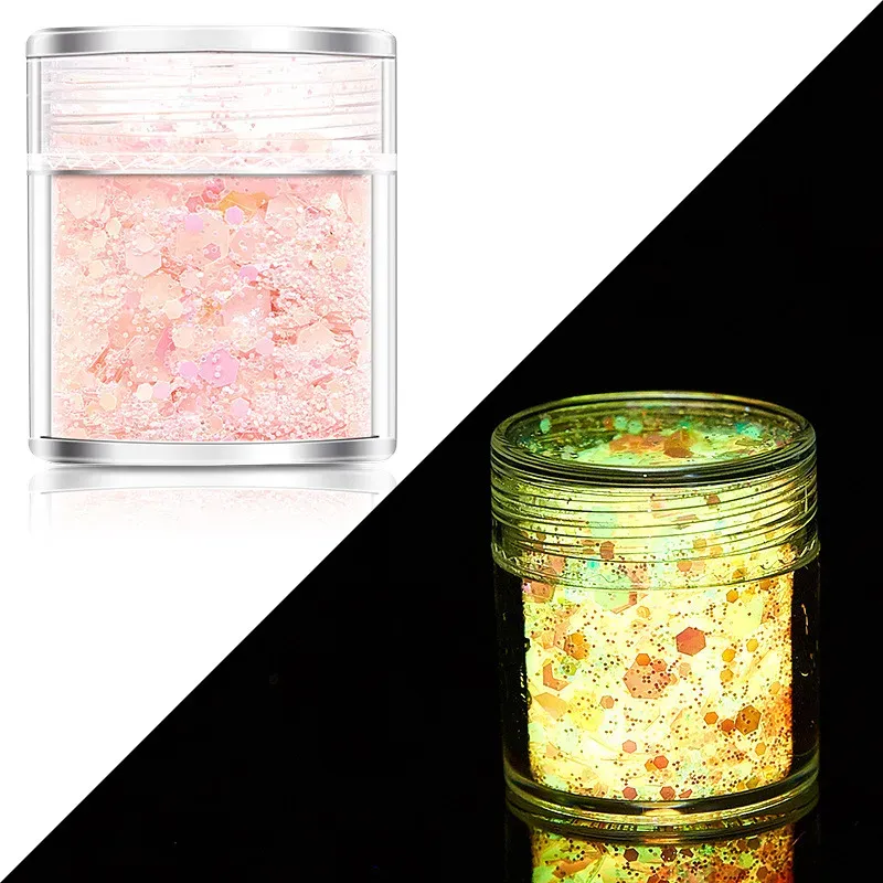 Paillettes lumineuses 24 couleurs pour résine et nail art