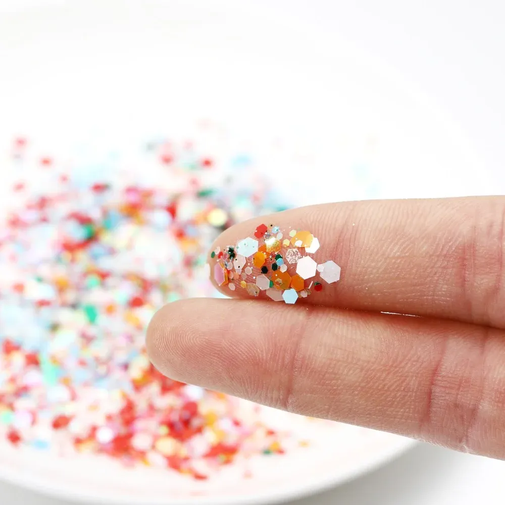 Paillettes lumineuses 24 couleurs pour résine et nail art