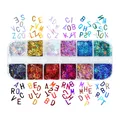Paillettes métal alphabet anglais pour remplissage résine – Couleur 12LSZM