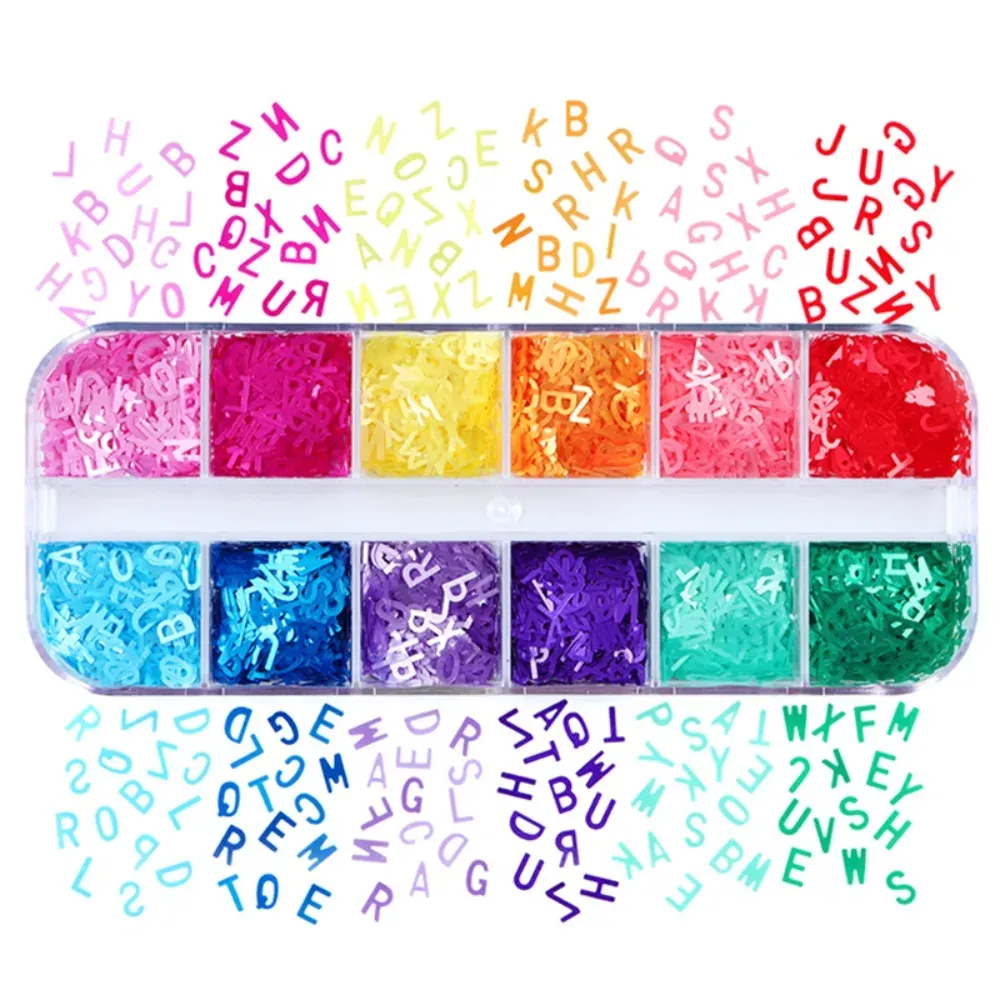 Paillettes métal alphabet anglais pour remplissage résine