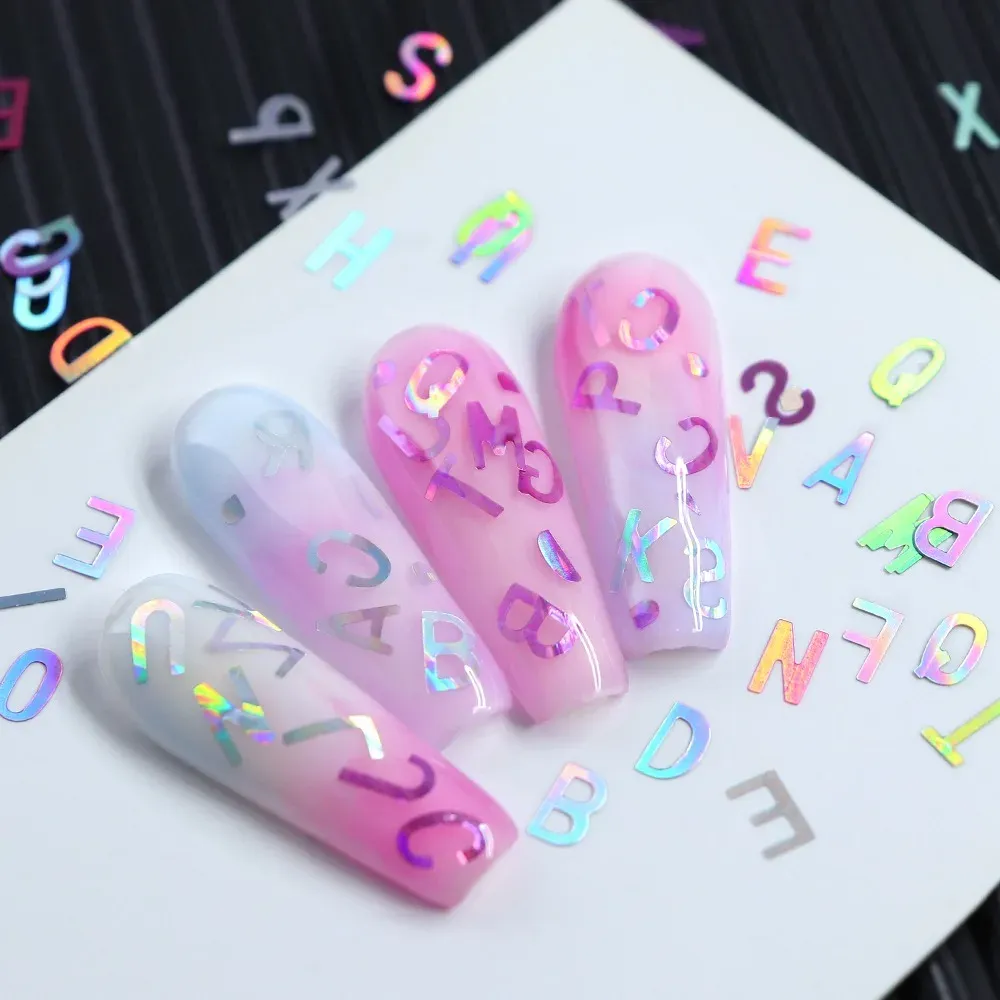 Paillettes métal alphabet anglais pour remplissage résine