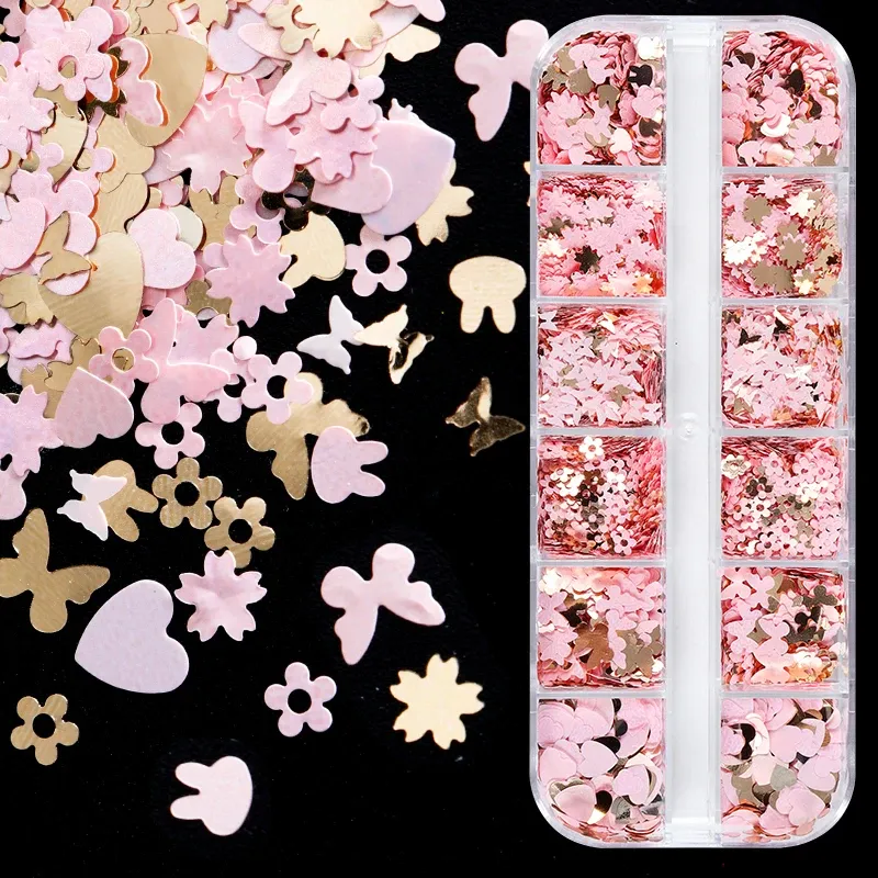 Paillettes papillon fleur de cerisier pour remplissage résine