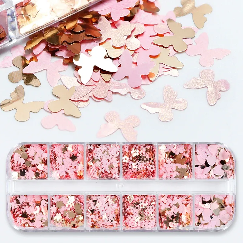 Paillettes papillon fleur de cerisier pour remplissage résine