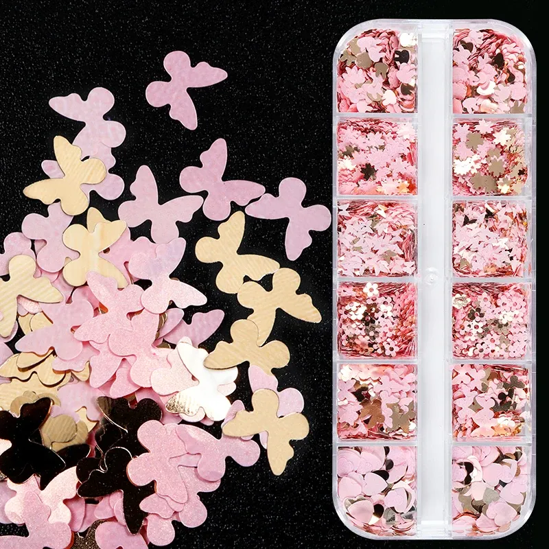 Paillettes papillon fleur de cerisier pour remplissage résine