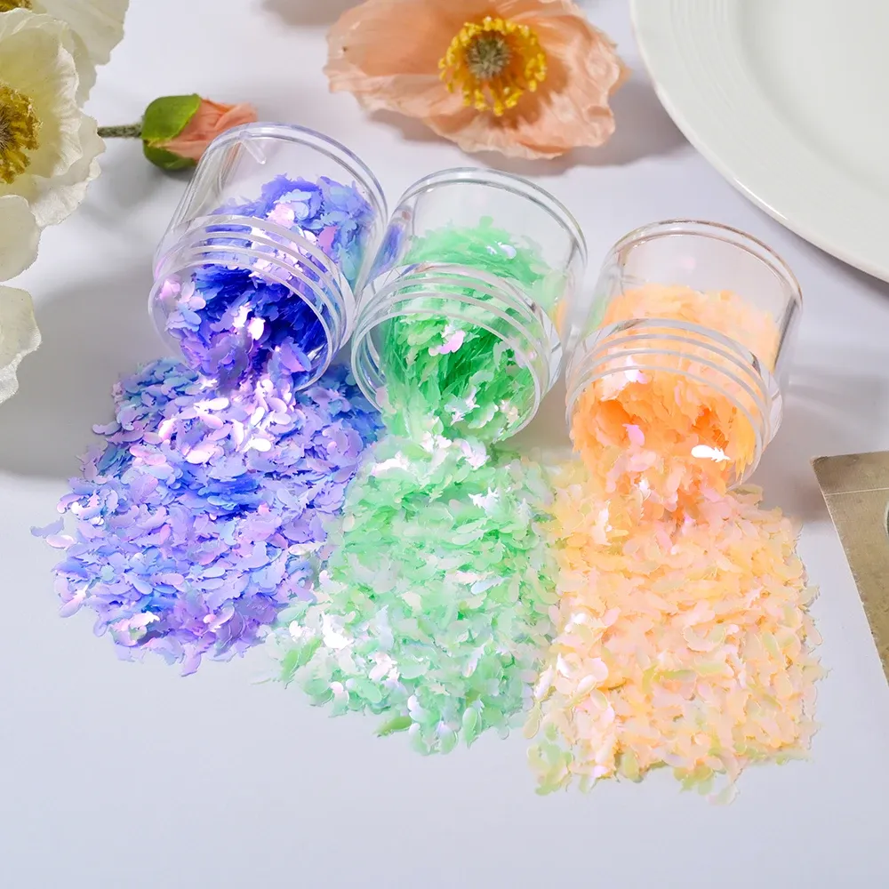 Paillettes plume holographiques 1g pour résine