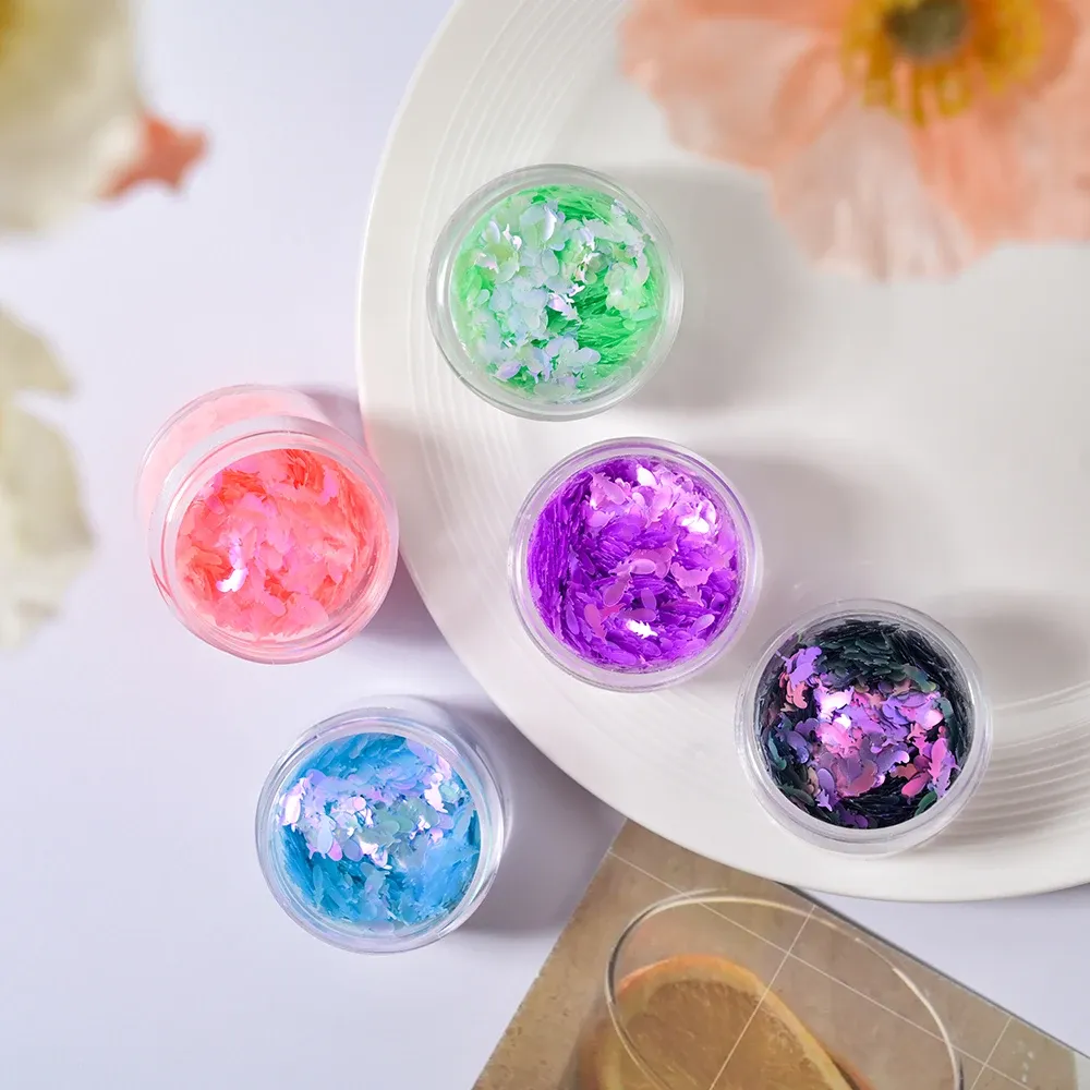 Paillettes plume holographiques 1g pour résine