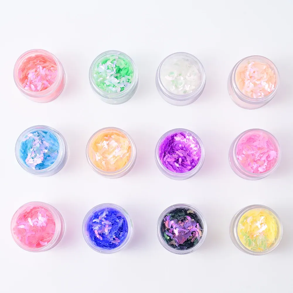 Paillettes plume holographiques 1g pour résine
