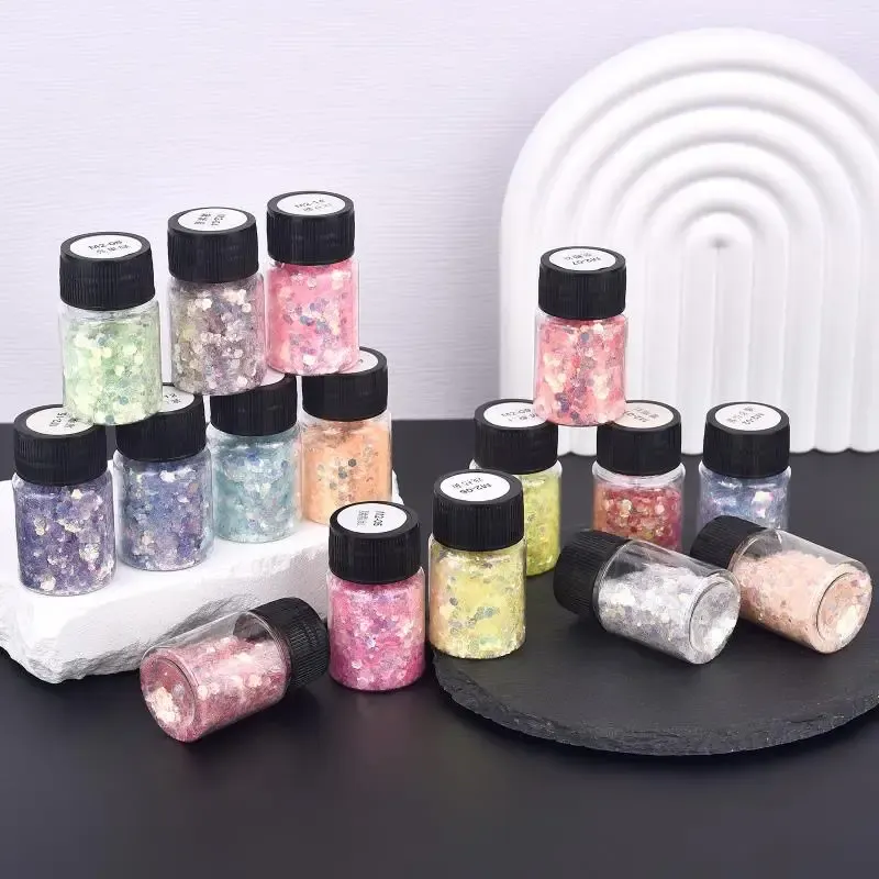 Paillettes résine 16 couleurs phosphorescentes pour décoration