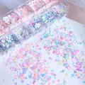 Paillettes résine aurore papillon étoile lettre pour porte-clés – 1