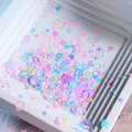 Paillettes résine aurore papillon étoile lettre pour porte-clés – 2