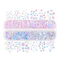 Paillettes résine aurore papillon étoile lettre pour porte-clés – Couleur 12MHCRYC