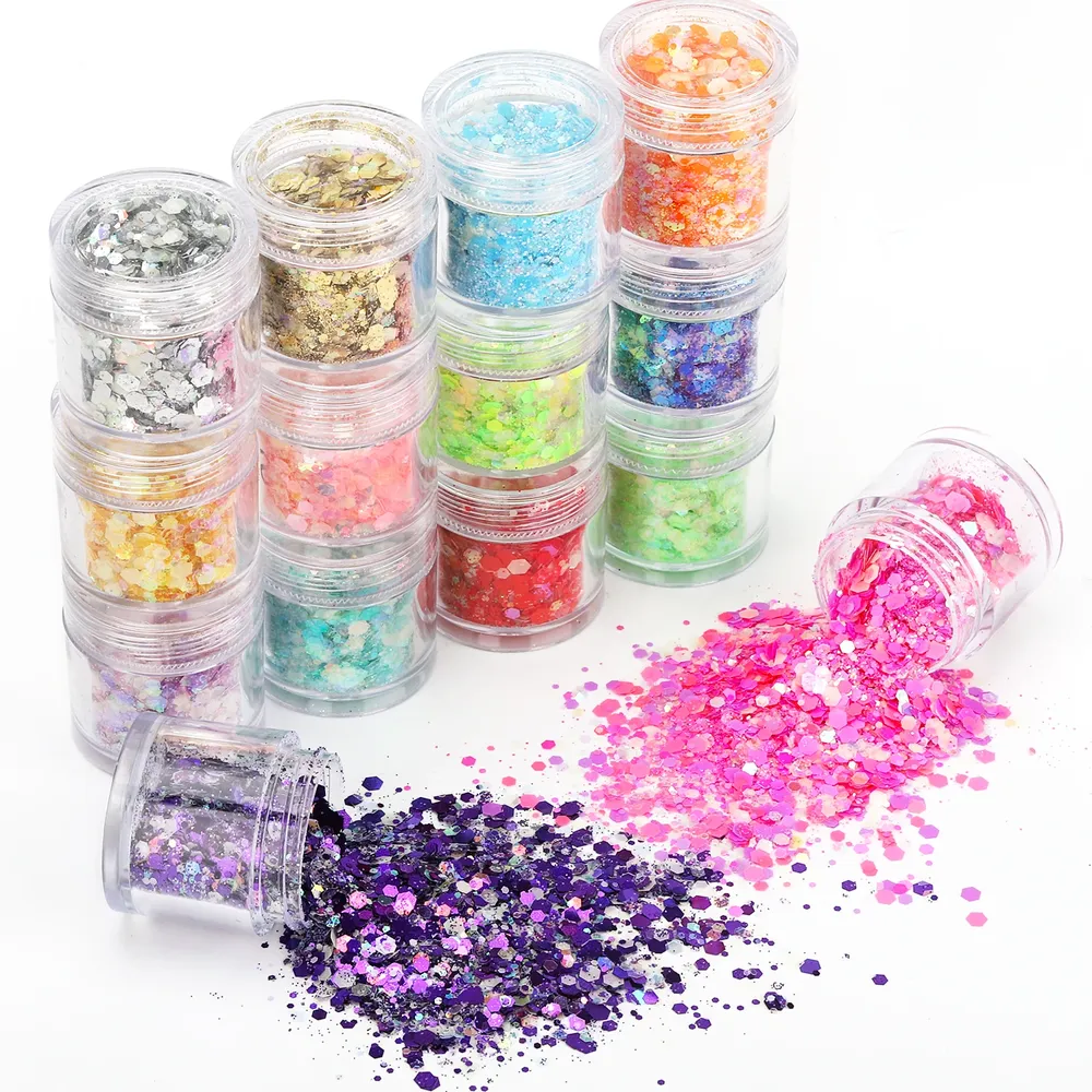 Paillettes UV brillantes dans le noir pour résine
