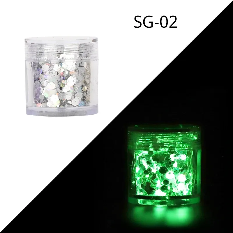 Paillettes UV brillantes dans le noir pour résine