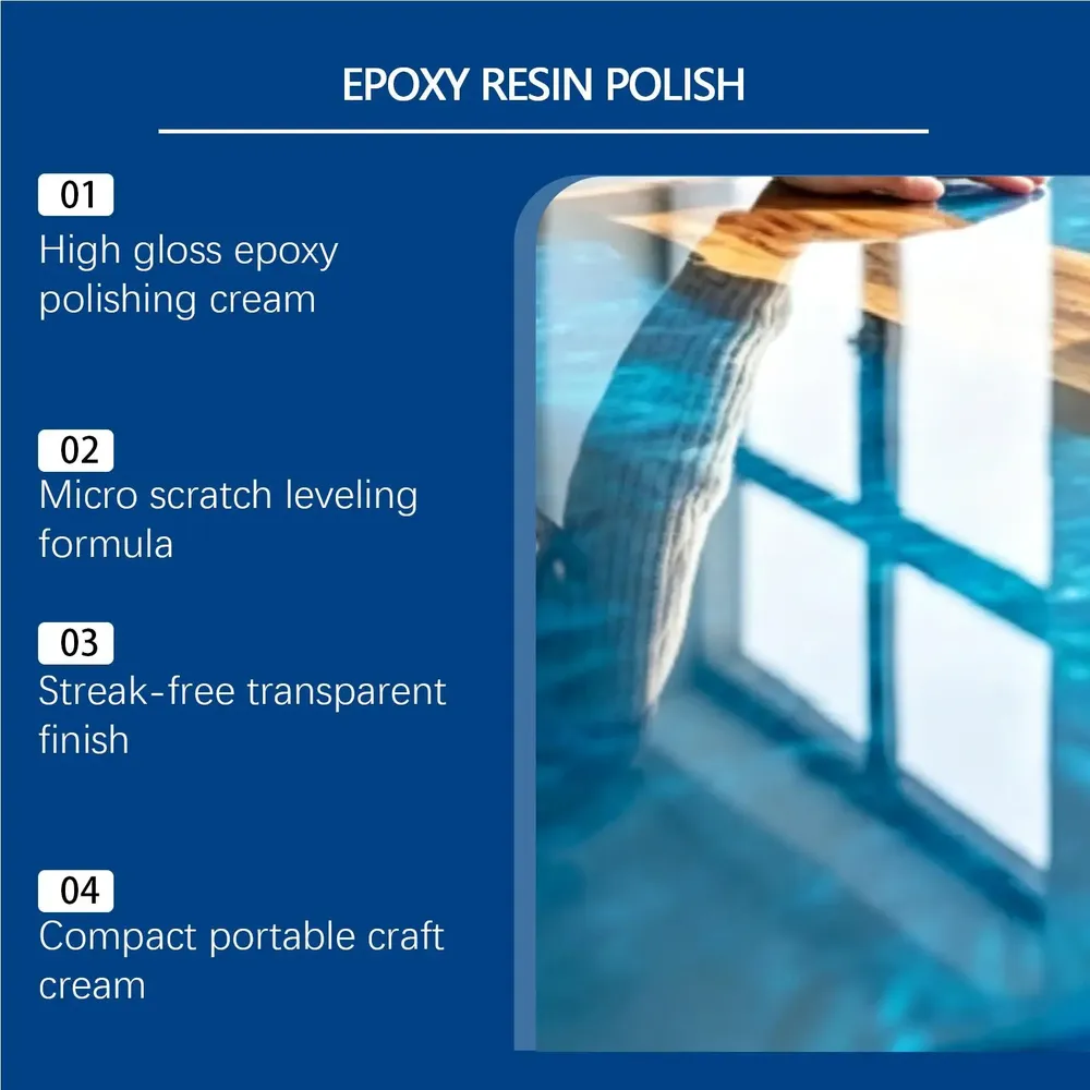 Pâte à polir résine époxy transparente 50 g haute brillance