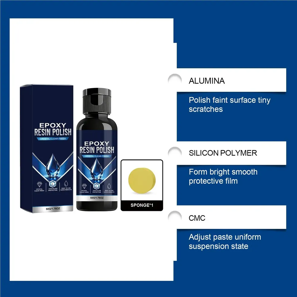 Pâte à polir résine époxy transparente 50 g haute brillance
