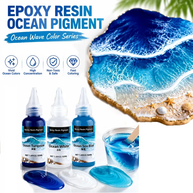 Pâte colorante effet océan 50 à 100 ml pour résine