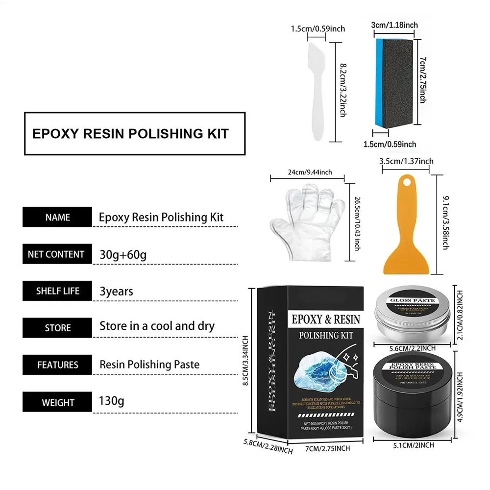 Pâte de polissage résine époxy haute brillance