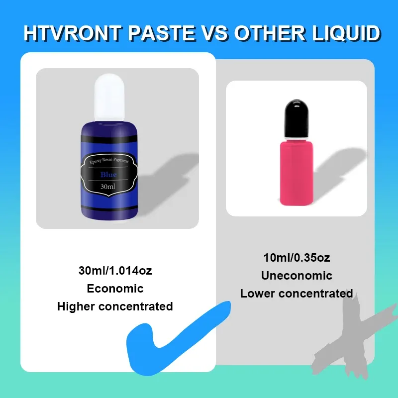 Pâte pigment résine époxy 30 ml 7 couleurs pour artisanat