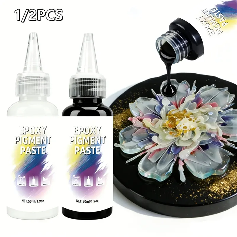 Pâte pigmentée blanche et noire 50 à 100 ml pour résine