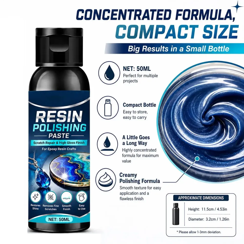 Pâte polissage résine époxy 50ml anti-rayures