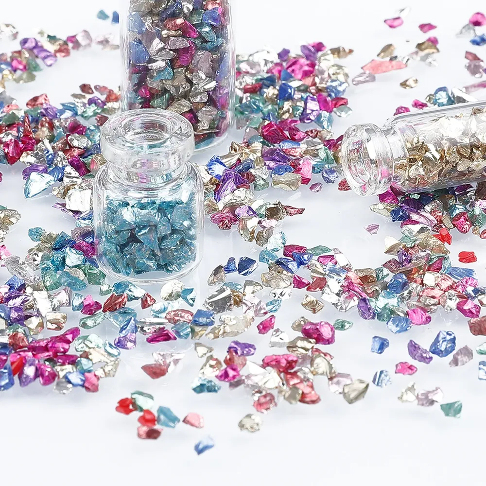 Pierres concassées colorées 25 à 100 g pour résine et bijoux