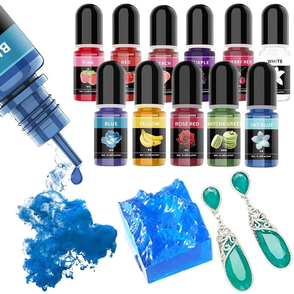 Pigment liquide résine époxy 5 ml universel pour bijoux