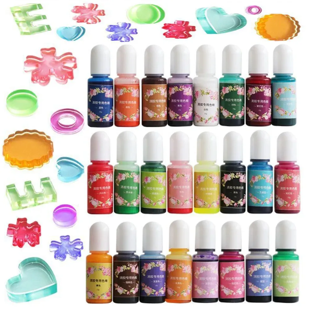 Pigment résine époxy 10 ml 26 couleurs pour bijoux
