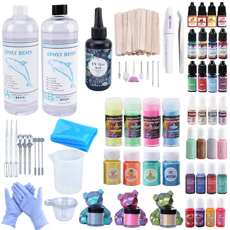 Pigments résine 10 ml et accessoires