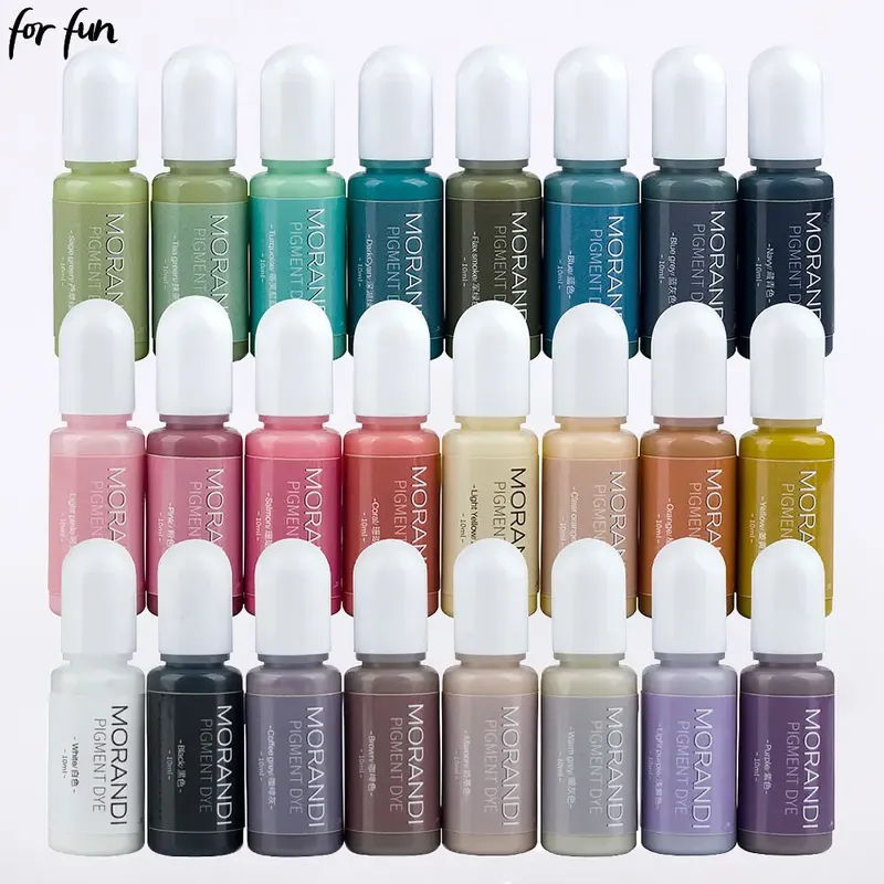 Pigments résine 10ml 24 couleurs pour bijoux UV