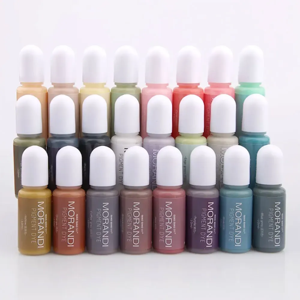 Pigments résine 10ml 24 couleurs pour bijoux UV
